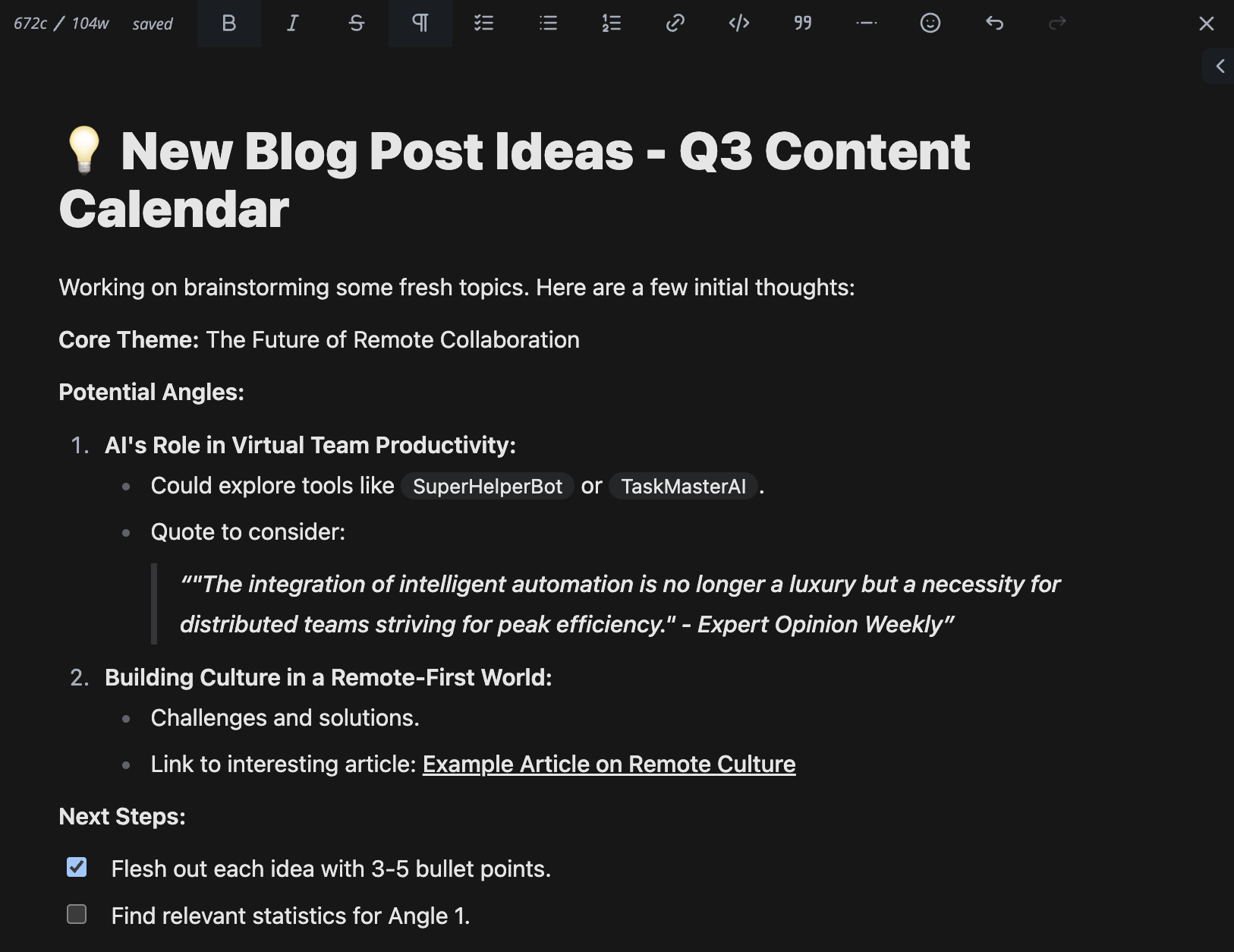 Note Editor